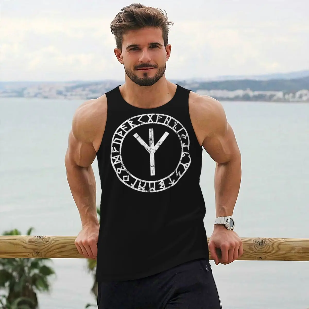 Summer Viking Clothing - Algiz Runes Amulet Norse Odin Thor