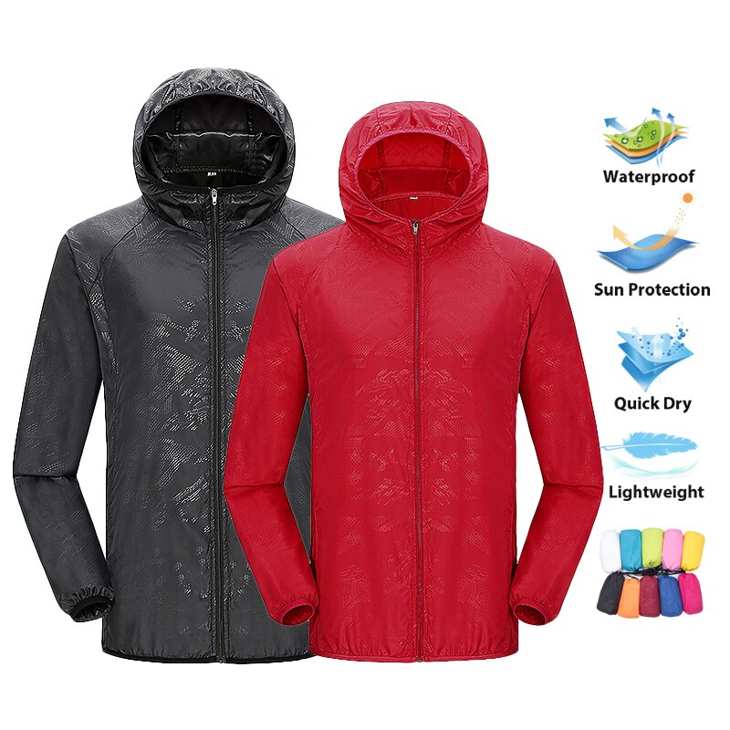 Summer Rain Clothing - LNGXO Unisex Hiking Jacket Men Women