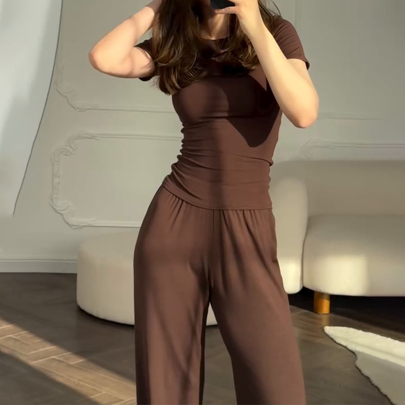 Summer Clothing Women Sale - Casual Long Pants Suits Women O-neck