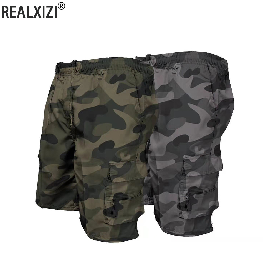 Summer Clothing Work - Men's Camouflage Cargo Shorts Casual Loose