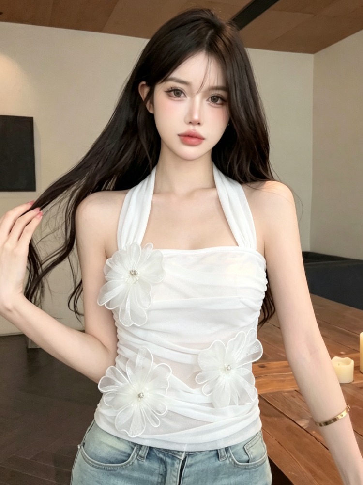 Summer Clothing Work - Korean Style Heavy Work 3D Flower