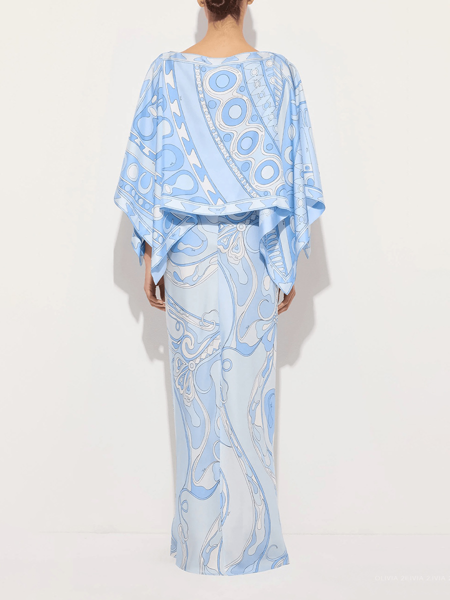 VGH Light Blue Abstract Print  - Summer Clothing Women Sale recension och pris