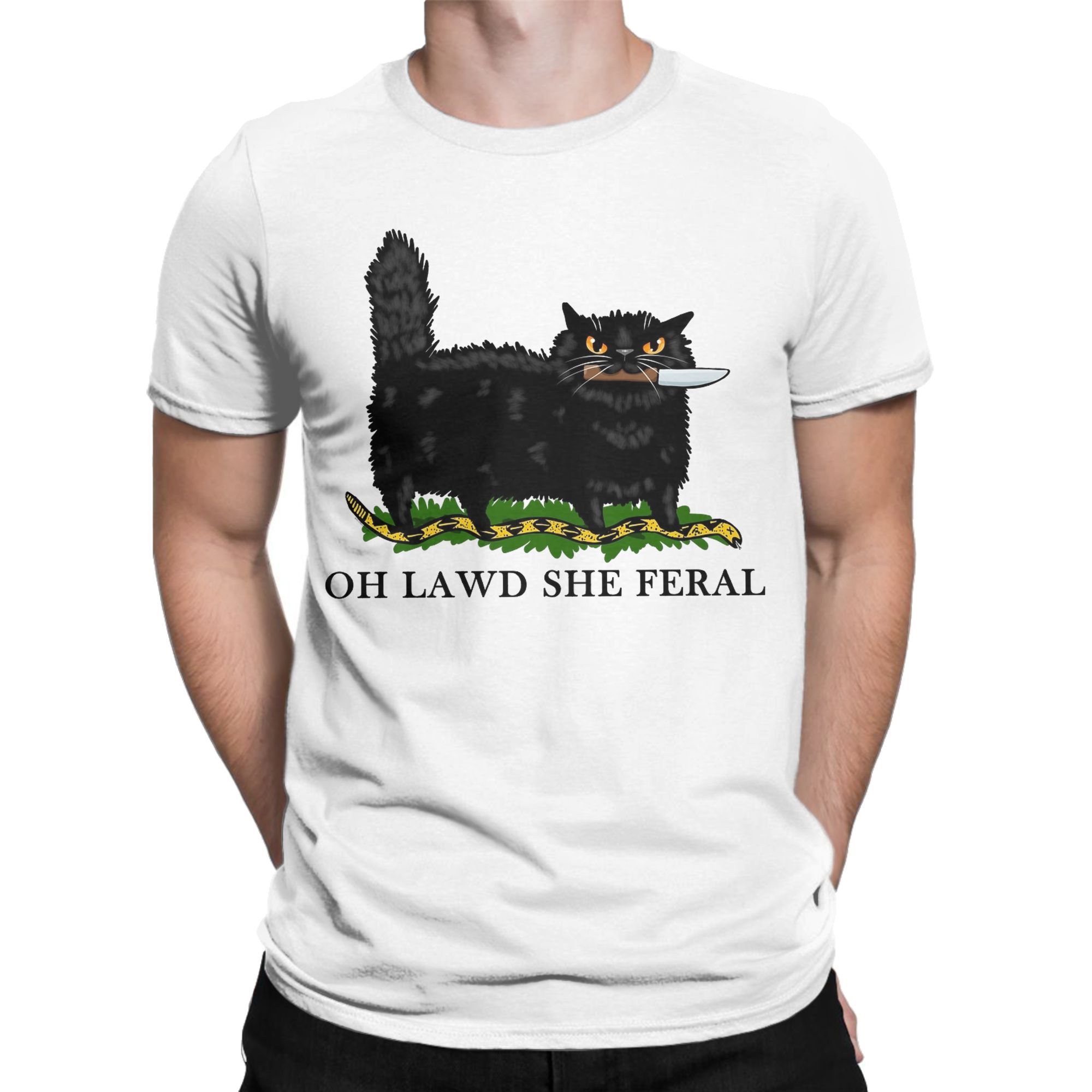 Men Oh Lawd She Feral Black Ca - Summer Clothing Not Shein recension och pris