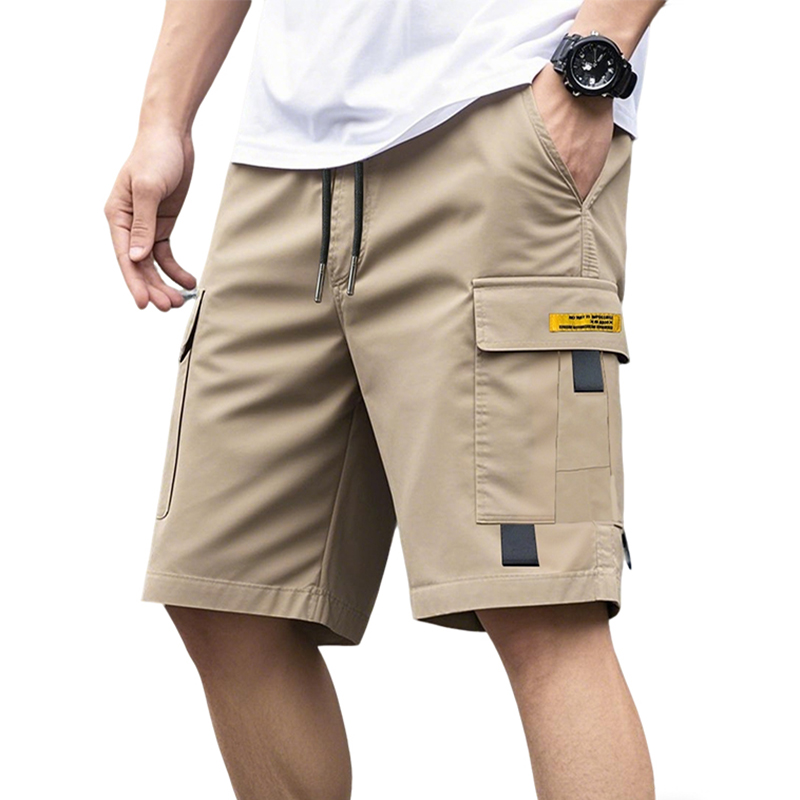 Summer Men's Solid Color Cargo - Summer Clothing Work recension och pris