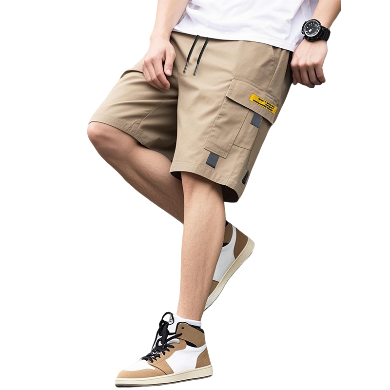Summer Men's Solid Color Cargo - Summer Clothing Work recension och pris