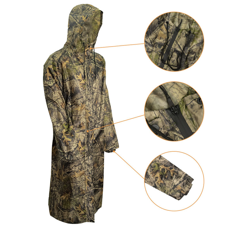 Camouflage Long Raincoat for M - Summer Rain Clothing recension och pris