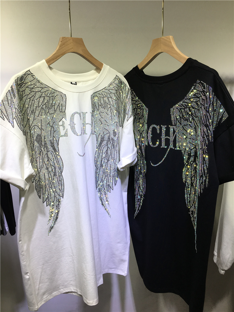 L-4XL Oversize Rhinestone Ange - Summer Clothing Brands For Women recension och pris