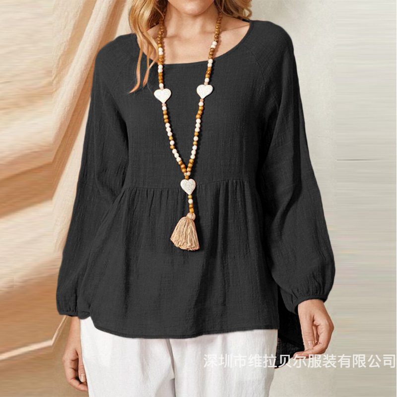 Loose Cotton Linen Long Sleeve - Summer Clothing Brands For Women recension och pris