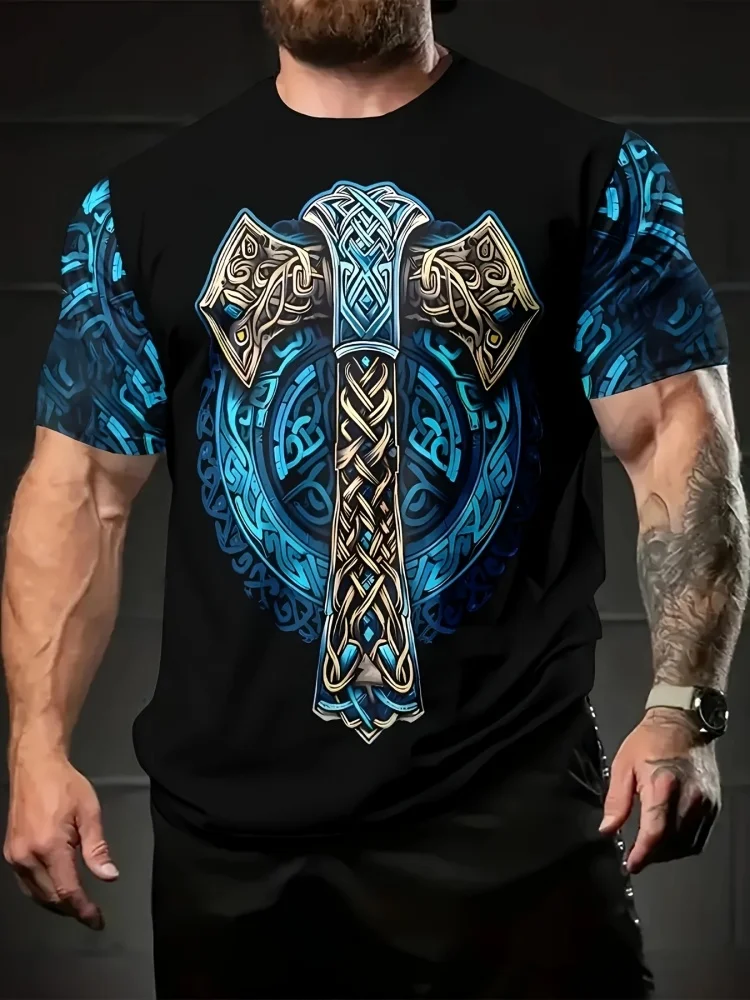Fashion New Viking Pattern Ful - Summer Viking Clothing recension och pris