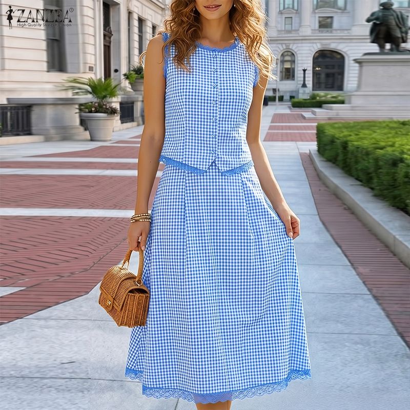 Elegant Women 2 Pieces Sets ZA - Summer Clothing Work recension och pris