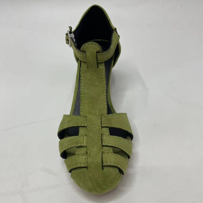 Women's Green Suede Kitten Hee - Summer Clothing Stores recension och pris