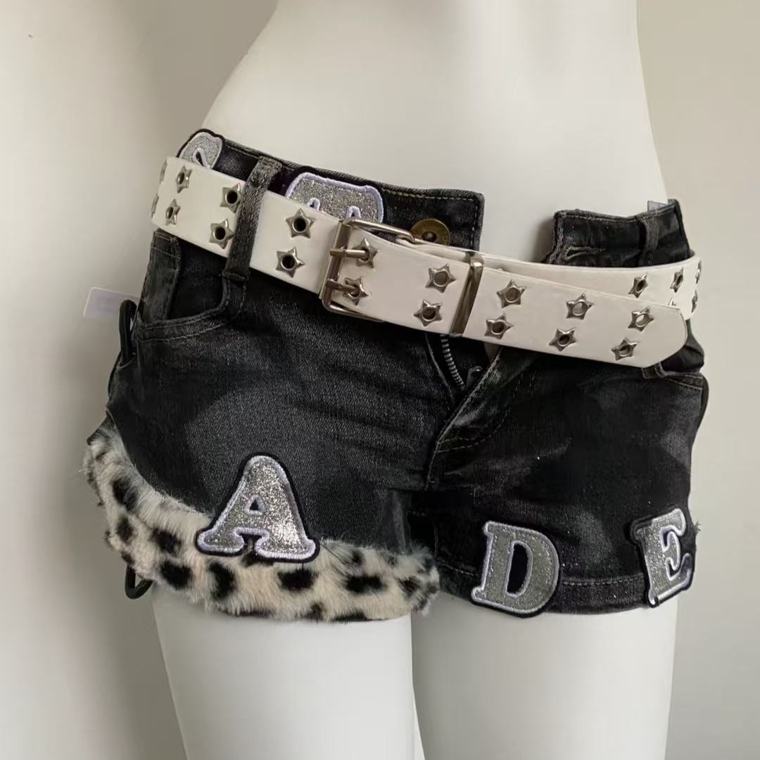 Y2k Embroidered Patch Denim Sh - Summer Clothing Y2K recension och pris