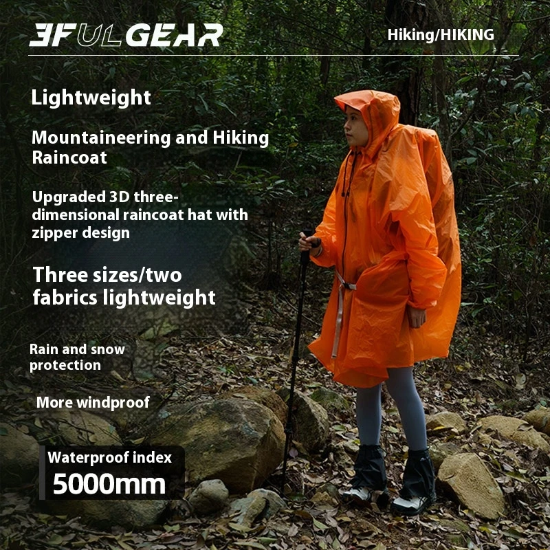 3F UL GEAR Zipper Raincoat 15D - Summer Rain Clothing recension och pris