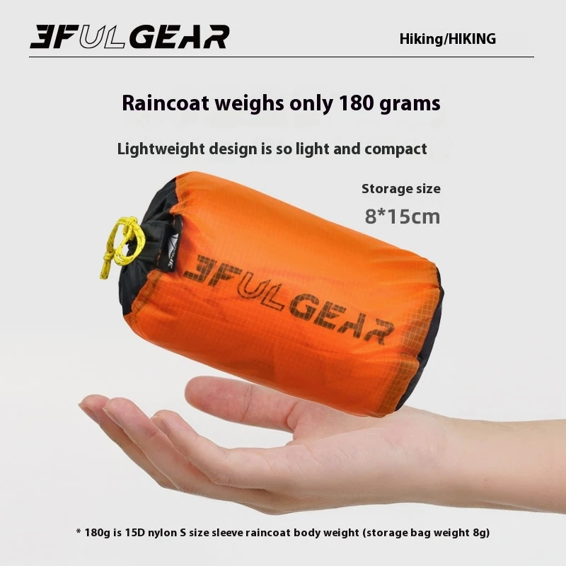 3F UL GEAR Zipper Raincoat 15D - Summer Rain Clothing recension och pris