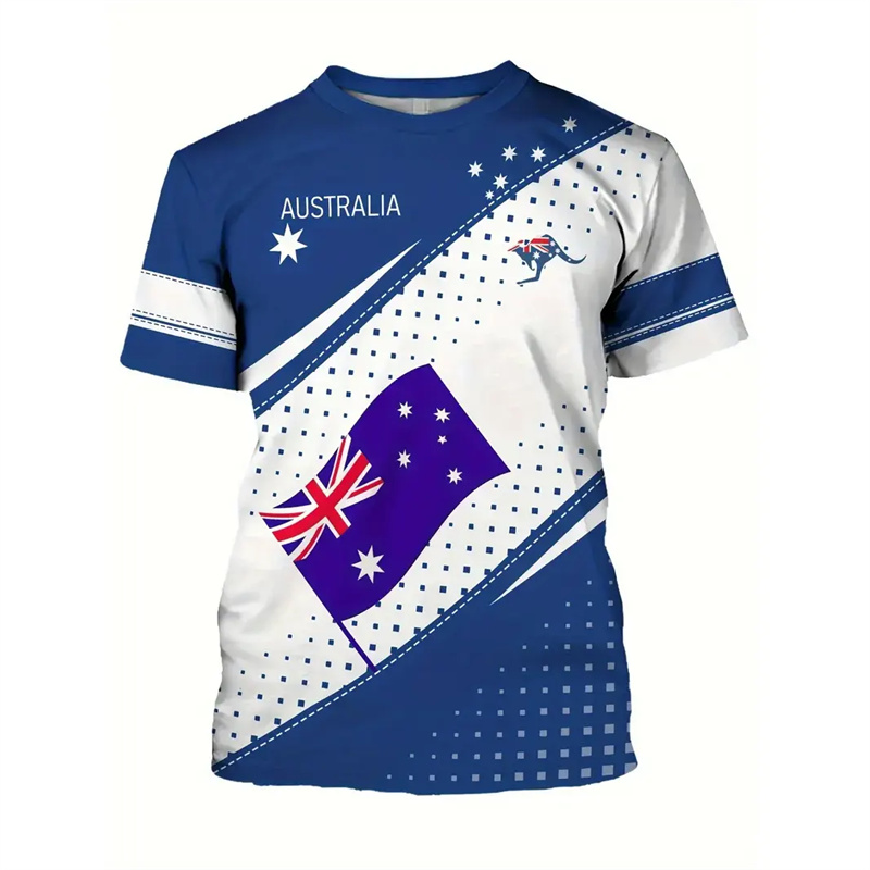 Australia National Flag T-shir - Summer Clothing Australia recension och pris