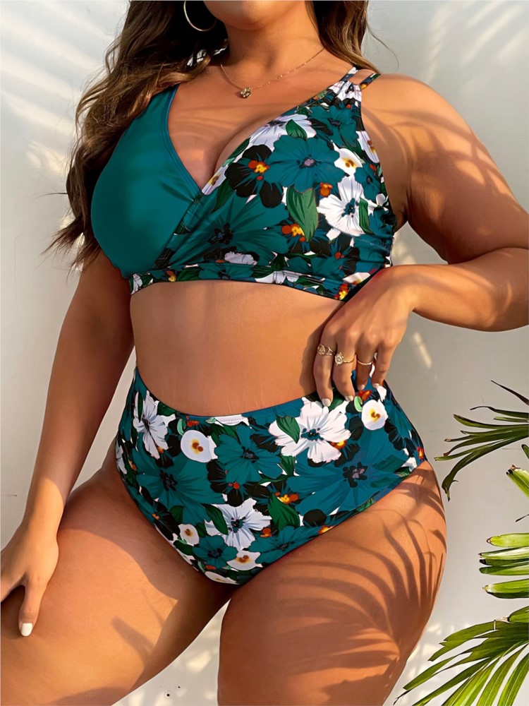 L-5XL Plus Size High Waist Bik - Bikini Set Push Up recension och pris