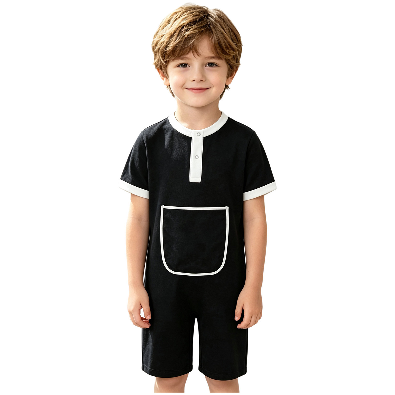 Kids Boys Girls Press Buttons  - Summer Clothing Boys recension och pris