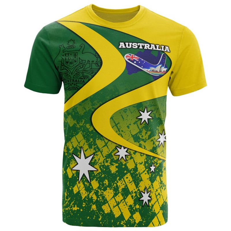 3D Print Australia Flag T Shir - Summer Clothing Australia recension och pris