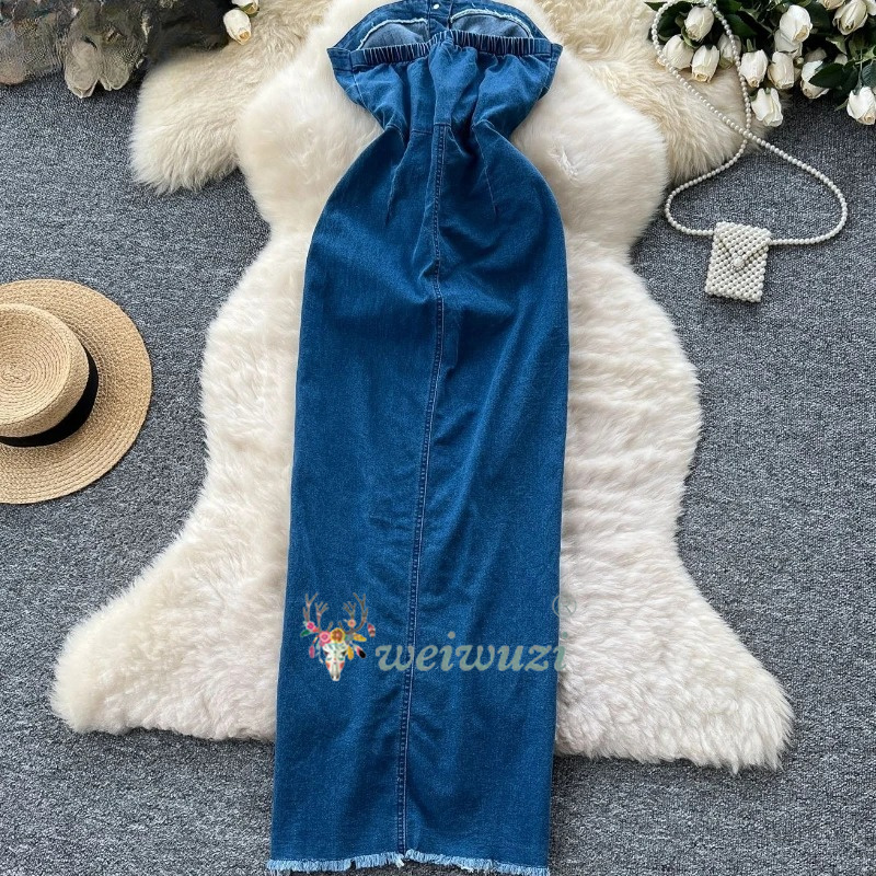2026 Women Retro Strapless Den - Summer Clothing Y2K recension och pris