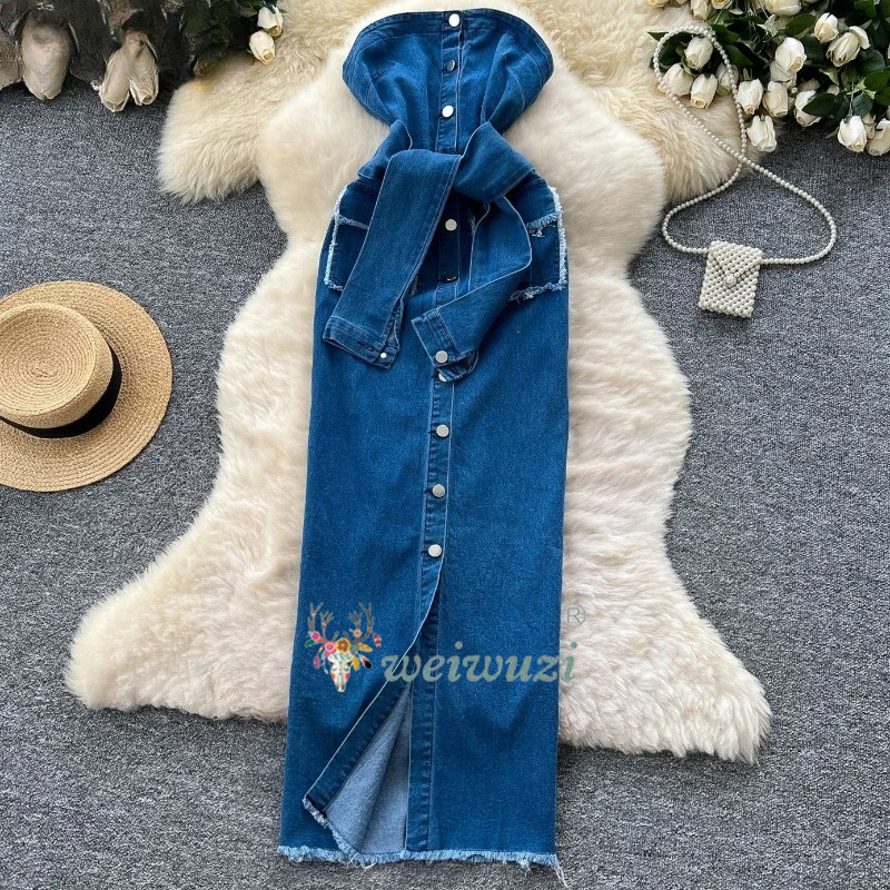 2026 Women Retro Strapless Den - Summer Clothing Y2K recension och pris