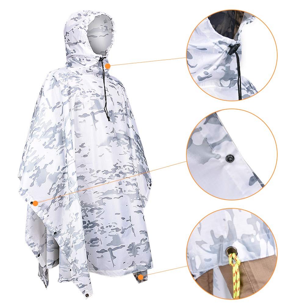 Camouflage Tactical Poncho Wat - Summer Rain Clothing recension och pris