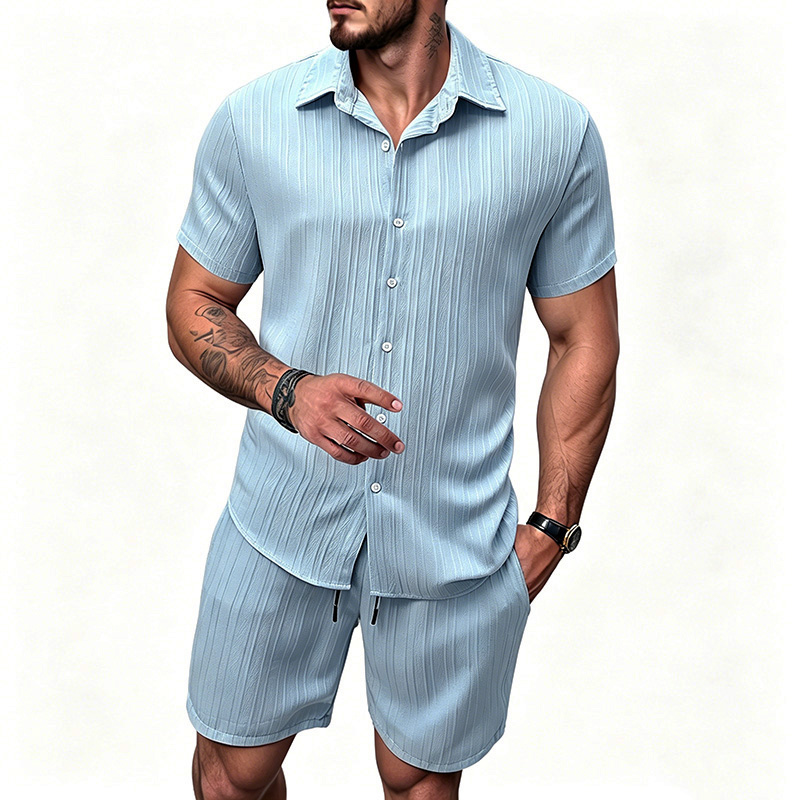 2026 New Men Vertical Wrinkle  - Summer Clothing Outfits recension och pris