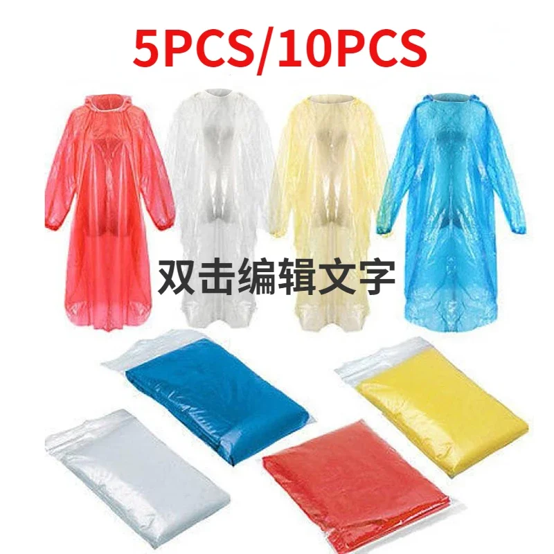 5/10PC Disposable Raincoat Adu - Summer Rain Clothing recension och pris