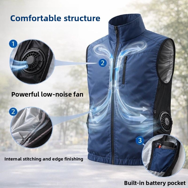 Summer Side Waist Cooling Fan  - Summer Clothing Work recension och pris
