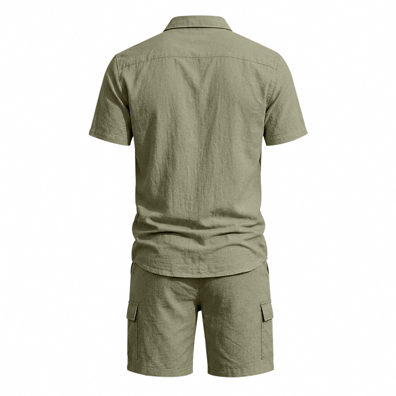 Men Summer American Linen Two  - Summer Clothing Outfits recension och pris