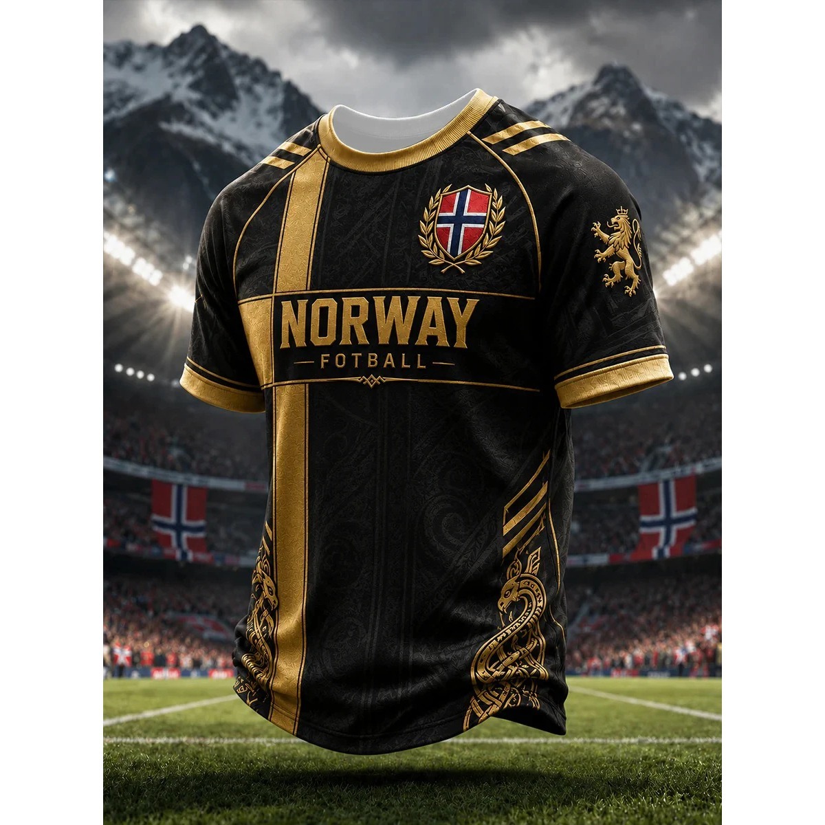 Norway Football T Shirt Men Vi - Summer Viking Clothing recension och pris