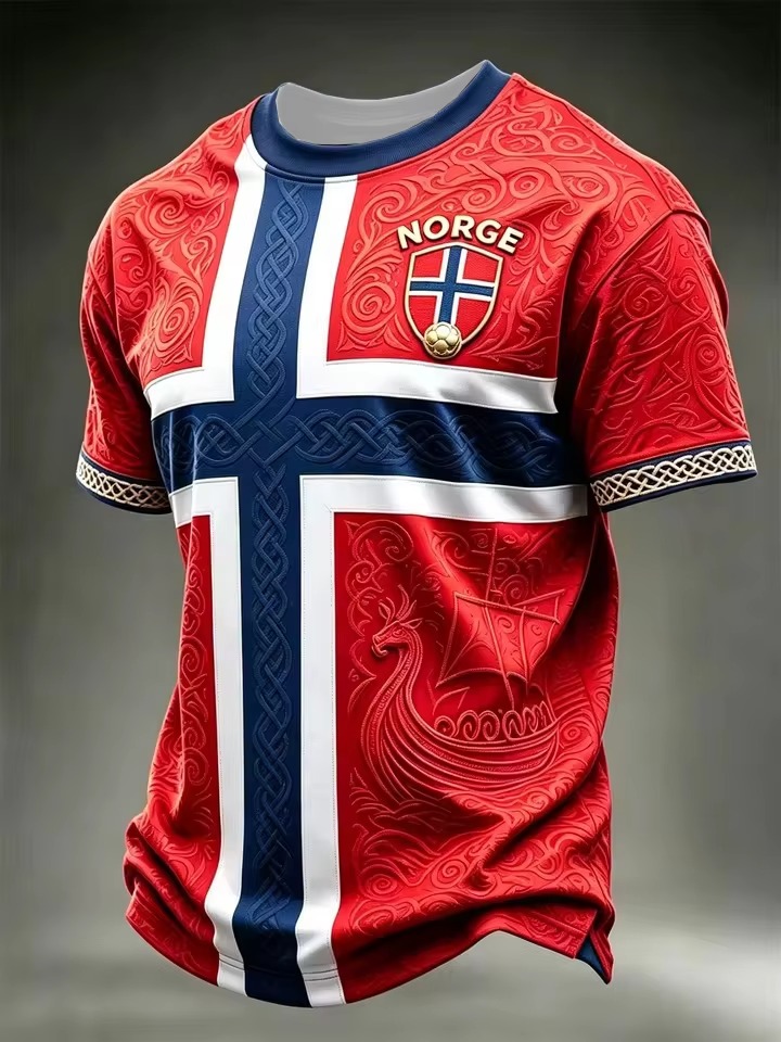Norway Football T Shirt Men Vi - Summer Viking Clothing recension och pris